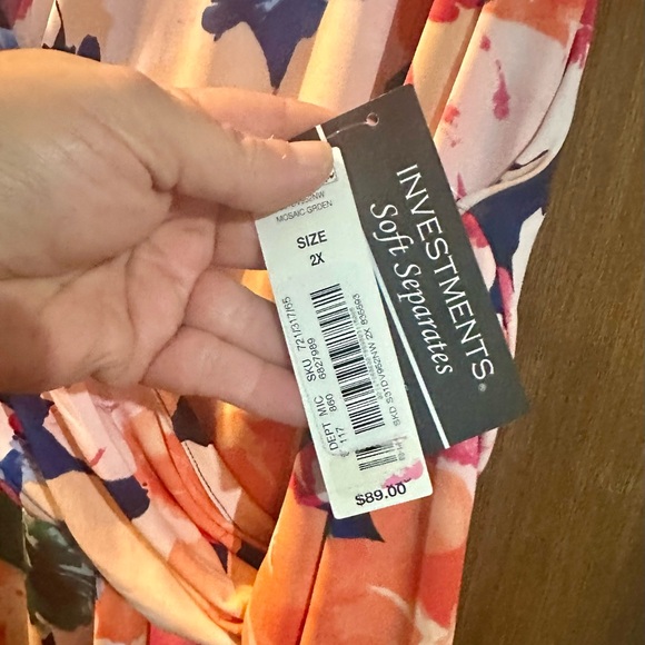 Investments Soft Separates Floral Dress size 2X - Picture 3 of 4